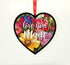Love You Mum Stained Glass Effect Heart Suncatcher
